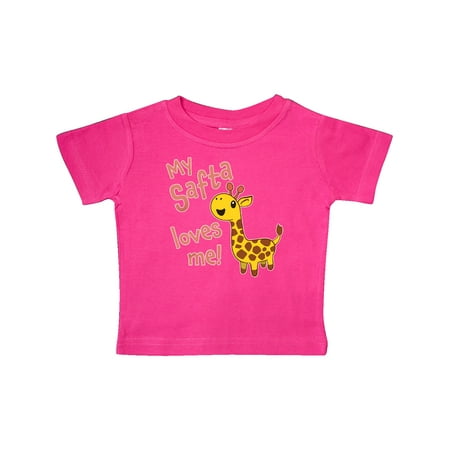 

Inktastic My Safta Loves me- cute giraffe Gift Baby Boy or Baby Girl T-Shirt