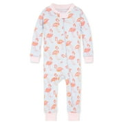 Burt's Bees Baby Organic Baby Girl Snug Fit Cotton One Piece Sleeper Footed Pajamas