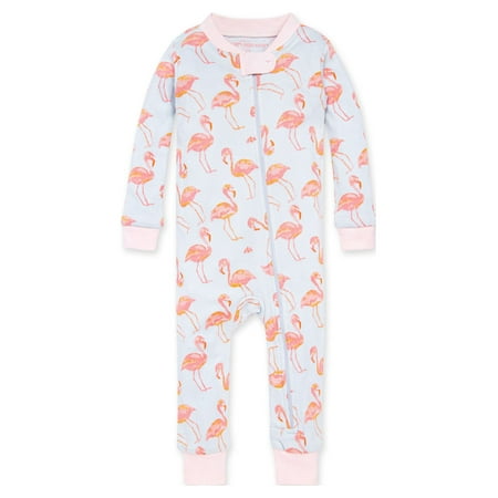 Burt's Bees Baby Organic Baby Girl Snug Fit Cotton One Piece Sleeper Footed Pajamas