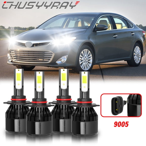 For Toyota Avalon 2013 2014 2015 2016 2017 - 4x 9005 HB3 LED High Low Beam Headlight Bulbs Kit White