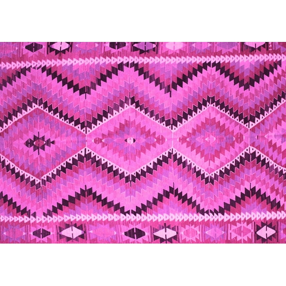 Ahgly Company Indoor Rectangle Southwestern Pink Country Area Rugs, 5' x 8'