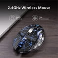 thumbnail image 2 of Mouse Gamer Inalámbrico Uciefy Q85 2.4G LED Silencioso Estrella Negro, 2 of 9