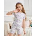 thumbnail image 2 of Arshiner Girls Pajamas Loungewear Snug Fit Pjs Set Kids Sleepwear | Cute and Comfy Pajamas for Girls & Kids, Soft Pjs Tops and Elastic Waist Shorts 2-12Y, 2 of 5