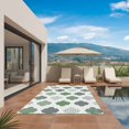 thumbnail image 2 of Green Geometric Outdoor Rug 3x5 Ft, Non Slip Washable Area Rug, Vintage Moroccan Rhombic Bohemia Gray Patio Rugs Carpet Runner, Large Floor Mat for Indoor/Outdoor Deck Porch Camping, 2 of 8