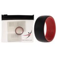 thumbnail image 1 of Anillo de boda de silicona con cúpula de 2 capas - Rojo-Negro de ROQ para hombre - Anillo de 8 mm, 1 of 1