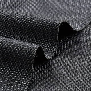Black Vinyl Fabric Material Embossed Diamond Stitch Synthetic Faux Leather  Upholstery