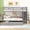 Gray + Full Over Full + Drag drawer, variant on Twin Over Twin Bunk Bed with Staircase & 2 Storage Drawers, Solid Pine Wood Frame, Space-Saving Design, No Box Spring Needed, White