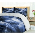 thumbnail image 5 of Ambesonne Ocean Duvet Cover Sets, Rain Clouds Storm Rays, 2-Queen, Blue, 5 of 7
