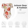 thumbnail image 4 of Fotbe Strawberries Body de Mujer con Cuello Redondo y Mangas Cortas, Sin Mangas Ajustado, Suave, Cómodo y Básico-XX-Large, 4 of 7