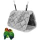 thumbnail image 5 of ZHAOCHENG Nido de loro rosa, nido de pájaro para mascotas, hamaca cálida de invierno, jaula colgante para cueva, cama de tienda de campaña Happy Hut de felpa (M, 24*15*18cm, 5 of 5