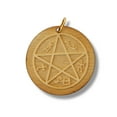 thumbnail image 6 of Necklace - Demon Trap - Snake and Cable Link chains - Birch Wood, 6 of 11