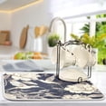 thumbnail image 5 of FREEAMG Floral Hummingbirds Dish Drying Mats Tableware Absorption Water Mat Home Decor Drying Pad for Kitchen Countertop, 16 X 18 Inch, 5 of 7