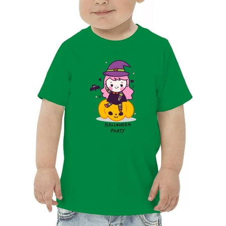 

Cute Halloween Girl W Pumpkin. T-Shirt Toddler -Image by Shutterstock 3 Toddler