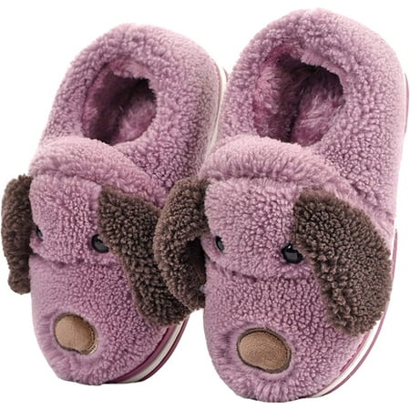 

CoCopeaunt Women s Slippers Dog Animal Slippers Cartoon Plush Slippers Winter Warm Slippers Home Slippers