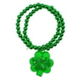 thumbnail image 1 of Pulsera luminosa de trébol, pulseras de trébol brillantes, pulsera de cuentas, joyería, correas de muñeca, accesorio de decoración para el Día de San Patricio., 1 of 5