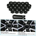 thumbnail image 4 of 20pcs Universal 21mm Wheel Nut Covers Plating Lug Nut Caps Screw Protector Black, 4 of 6