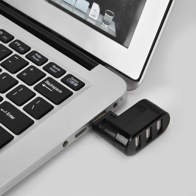 Divisor de Puerto USB, Mini Adaptador Divisor Giratorio Hubs Hubs USB Puertos USB 2.0 Hub USB para Computadora Portátil Para PC Notebook Laptop