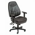thumbnail image 2 of Interion Office Chair With High Back & Adjustable Arms Leather Black, 2 of 4