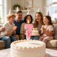 thumbnail image 4 of Tong Bow Birthday Candle For Girls Glitter Cake Topper With Design 1 2 3 4 5 6 7 8 9, 4 of 6