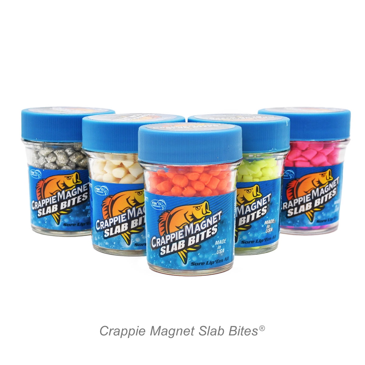 (3 pack) Crappie Magnet Slab Bites, Pink/Chartreuse