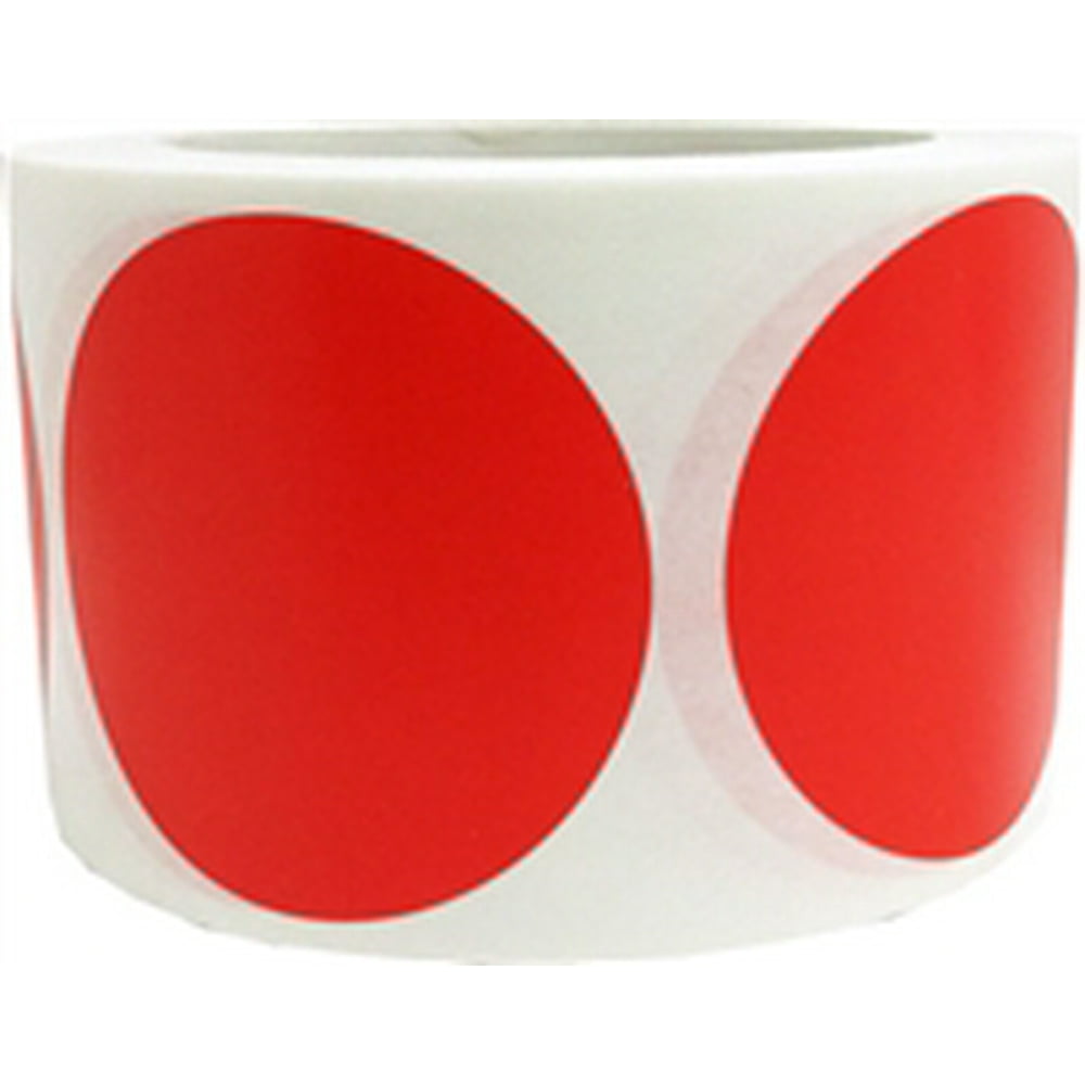 Red Inventory Circle Labels 3" inches Round 500 Pack