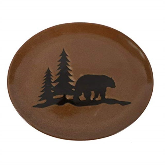 Dennis East 55243 Stoneware Bear Platter Size 13.5"x11" Kitchen