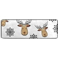 thumbnail image 5 of SKYSONIC 2X6 Feet Merry Christmas Deer Runner Rug with Rubber Backing, Winter Cute Snowflake Non Slip Entryway Rug Runner Washable Soft Area Rug Carpet for Hallway Bedroom Kitchen Decor, 5 of 6