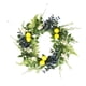 thumbnail image 2 of Corona de verano coronas de arándano de limón artificial para puerta de entrada fácil de colgar decoración del hogar guirnalda para boda de pared de, 2 of 9