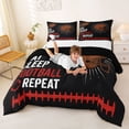 thumbnail image 3 of Erosebridal American Rugby Helmet Kids Full Size Comforter Sets,Football Ball Games Bedding Sets For Sport Gamer Lover,Reversible black,3 Pieces, 3 of 7