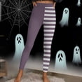 thumbnail image 4 of Tnhcen Women's Striped Print Yoga Pants - Fleece Lined Workout Leggings Slim Fit for Fitness Running & Casual Athleisure (S-3XL Available in Multi-Color ), 4 of 9