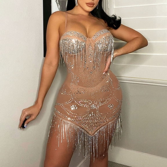 Vedolay Girls Dresses Women's Summer Square Neck Puff Sleeve Boho Midi Dress Swiss Dot Ruffle Flowy Tie Back Dress,Beige XXL