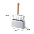 thumbnail image 2 of Pala de arena para gatos de Metal con soporte, pala para excrementos de gatito de tamizado rápido, soporte para pala para arena de gatos para cajas de arena para gatos, 2 of 5