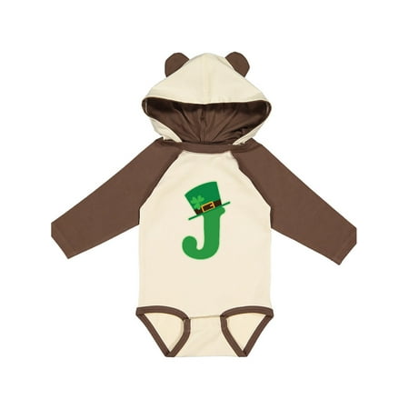 

Inktastic Irish St Patricks Day Letter J Monogram Gift Baby Boy or Baby Girl Long Sleeve Bodysuit