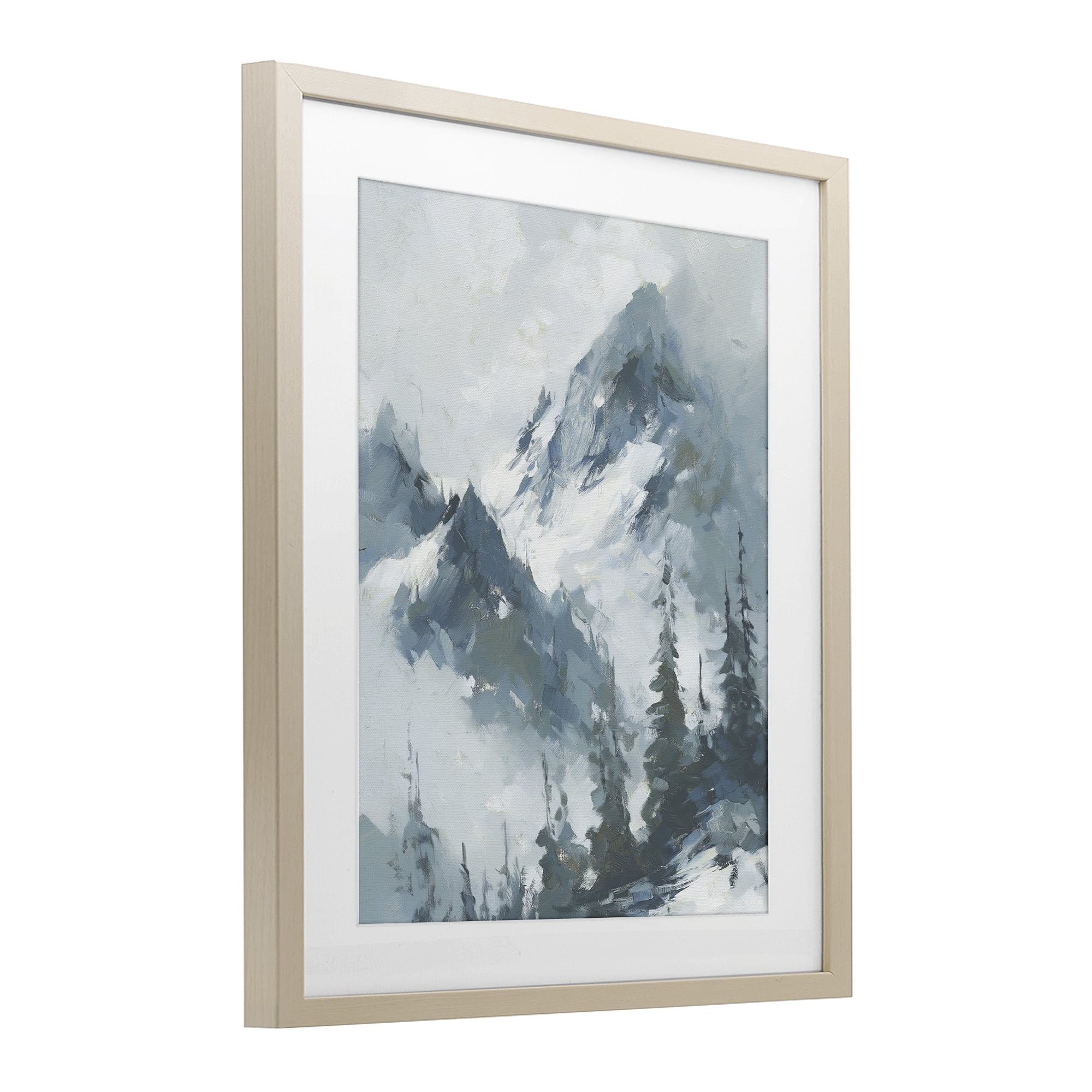 Stupell Industries Frozen Majesty Mountains Birch Framed Print Under Glass, design by Svetlana Aleynikova