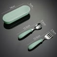 thumbnail image 2 of ievspot 1 Set Toddler Utensils Toddler Flatware with Silicone Handle Kids Eating Utensils Fork Spoon with Storage Box Stainless Steel Cutlery, 2 of 8