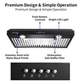 thumbnail image 2 of SNDOAS 600CFM 30 inch Kitchen Under Cabinet Range Hood Black Cook Fan with LED Light 120V, 2 of 10