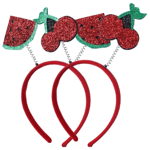 CIMAXIC Bandeau de Fête 2 Pcs pour Enfants Accessoires de Cheveux d'Été pour Décorations de Fête Accessoires Photo Amusants pour Cabine Photo Accessoires de Cheveux de Fruits, 8.27"X4.72"X0.39 Pouces