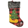 thumbnail image 2 of ziyahi Christmas Gift Socks Plush Christmas Stocking With Hanging Rope Xmas Tree Ornament Decorations, 2 of 4