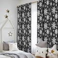 thumbnail image 5 of Blackout Kids Curtains,Black Christmas Snowflake Pattern Childrens Insulated Curtains Set Of 2,Bedroom Essentials,Toddler Room Decor 52"x84", 5 of 5
