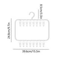 thumbnail image 3 of Hauiodp Hanging Drying Rack with Clips Clothes Hanger, Clothes Rack with Clips, Wind-Proof Clip Rack Clothes Hanger, Heavy Duty Hangers Space Organizer, 3 of 7
