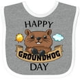 thumbnail image 3 of Inktastic Happy Groundhog Day Cute Boys or Girls Baby Bib, 3 of 4