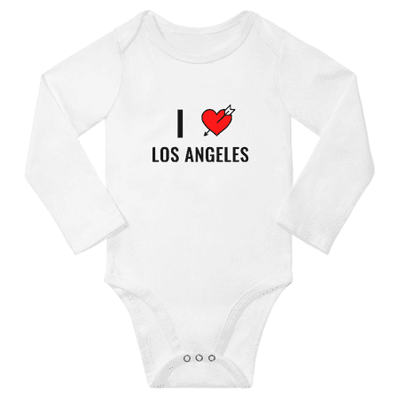 

I Love Los Angeles Cute Baby Long Sleeve Bodysuit Unisex (White 6M)