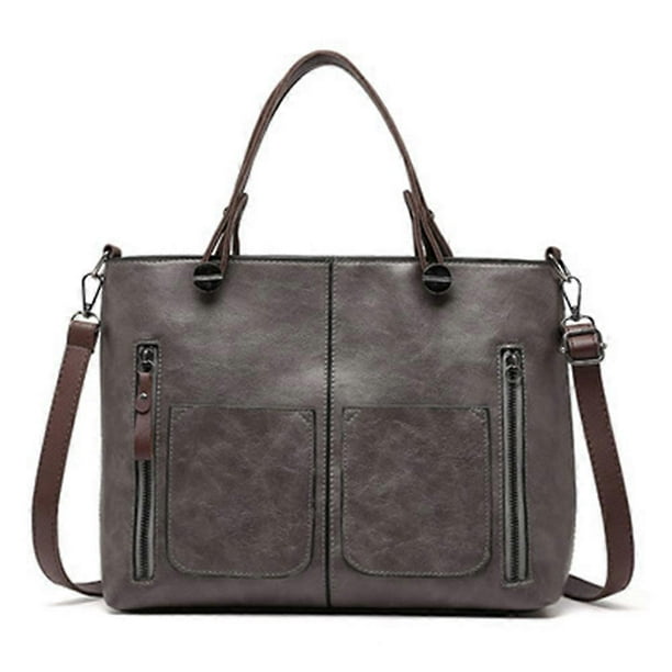 Reusable Shopping Bags Casual Tote Female Handbag All-Matching PU Handbag for Adult Teens