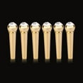 thumbnail image 4 of TOPINCN 6 Pcs Broches de Pont de Guitare en Laiton avec Décor de Points en Verre Cristal Pièces d'Instruments de Musique, Pièce d'Instrument de Musique, Broches de Pont de Guitare Acoustique, 4 of 7