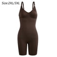 thumbnail image 2 of Body para mujer con control de barriga, moldeador de cuerpo completo sin costuras, ajustable, color marrón, 2 of 6