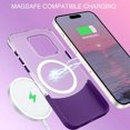 thumbnail image 4 of ELEHOLD for iPhone 16 Pro Magnetic Case,Compatible with Mag Safe Accessories, Not-Yellowing Hard Transparent Back Slim Shockproof Protective Case for iPhone 16 Pro,Purple, 4 of 8