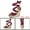 Burgundy, variant on Unique Bargains Women's Lace Up Espadrilles Wedges Sandals Hot Pink (Size 6)