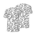 thumbnail image 6 of Rocae Hand Drawn Snake for Breathable Men's Baseball T-Shirt Fashionable Casual Baseball Jersey, Moisture-wicking Sportswear Large, 6 of 9
