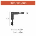 thumbnail image 3 of 4 Pack 5.5 inch Decorative Corner Brackets Black L Bracket Decorative Corner Brackets Flat Angle Bracket Barn Door Hardware Ornamental Brackets The Sinaloa Series by Borderland Rustic Hardware, 3 of 3