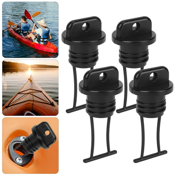 Gustave 4Pcs Universal Kayak Drain Plugs Thread Hull Drain Holes Plug